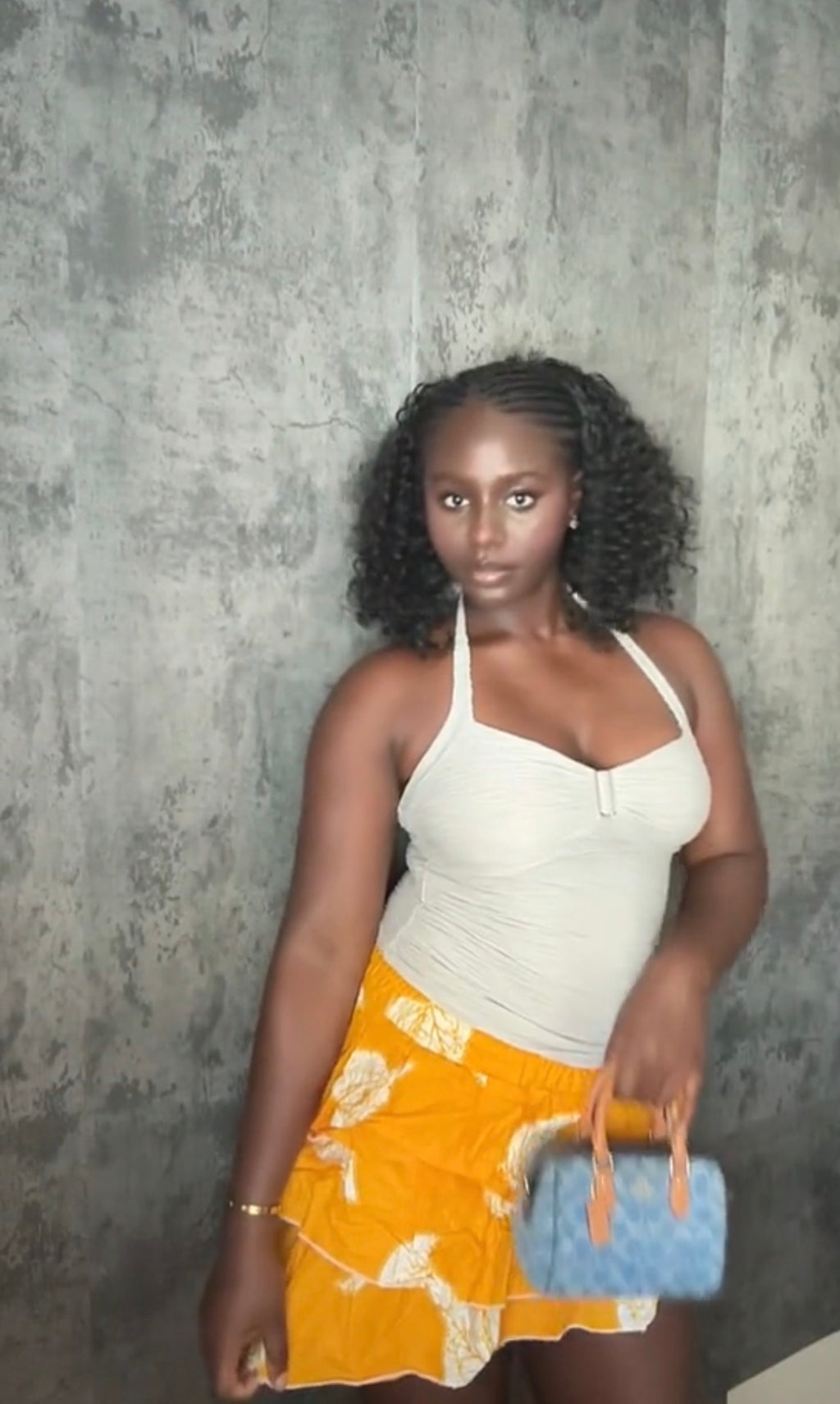 Yellow Ankara skirt