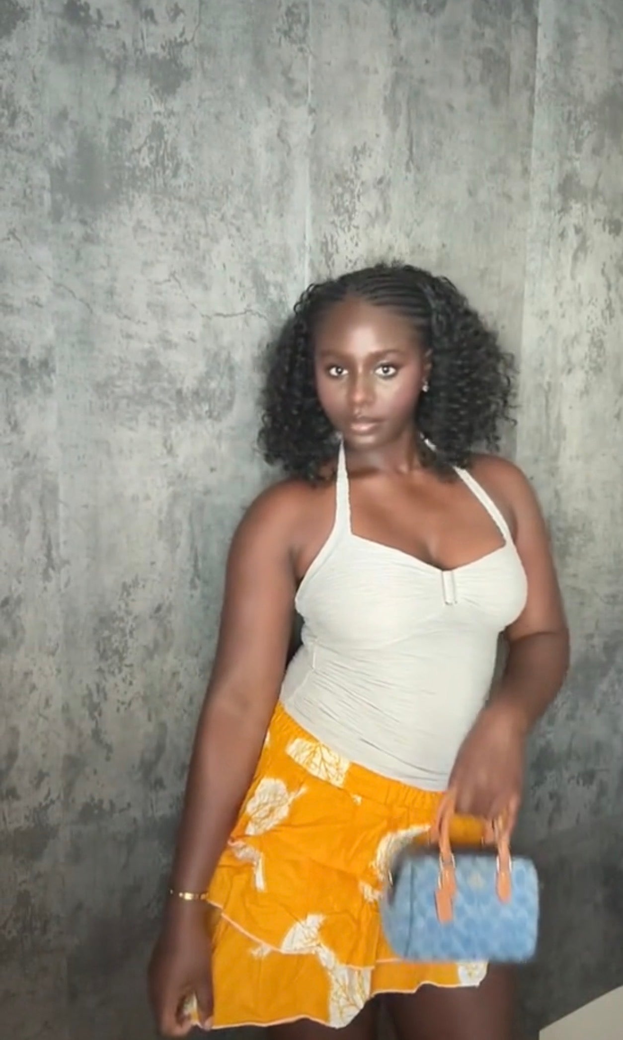 Yellow Ankara skirt