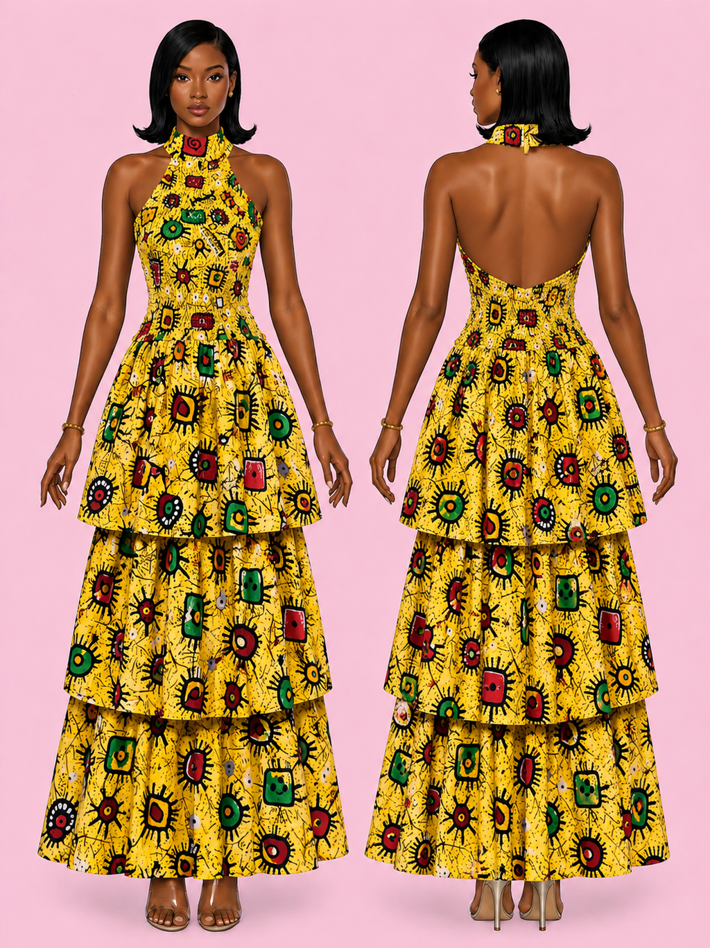Yellow maxi dress