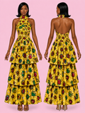 Yellow maxi dress